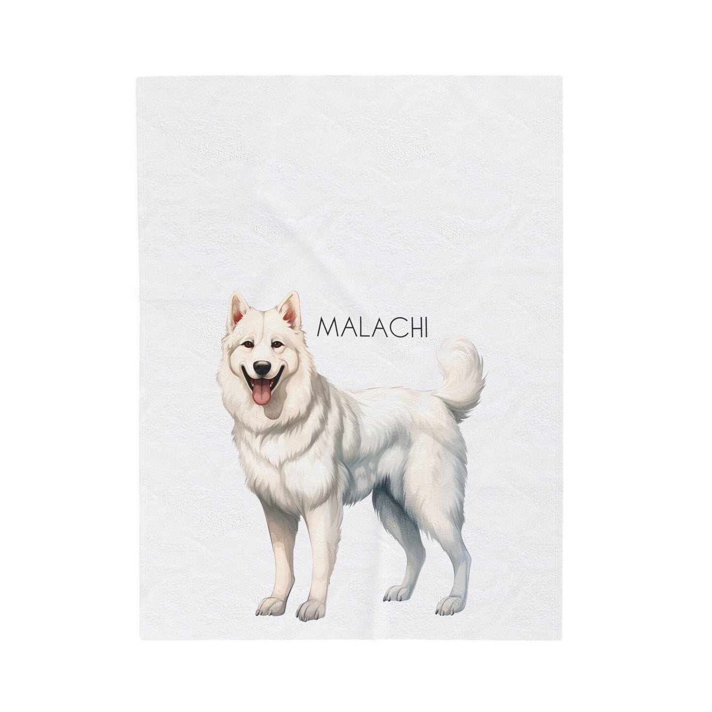 Personalized Samoyed Dog Blanket