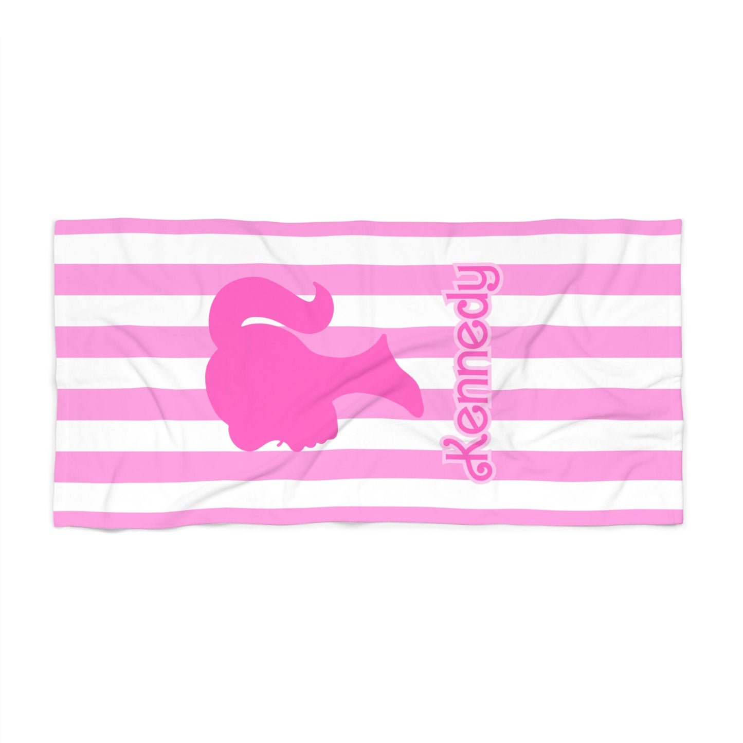 Personalized Girly Beach Towel