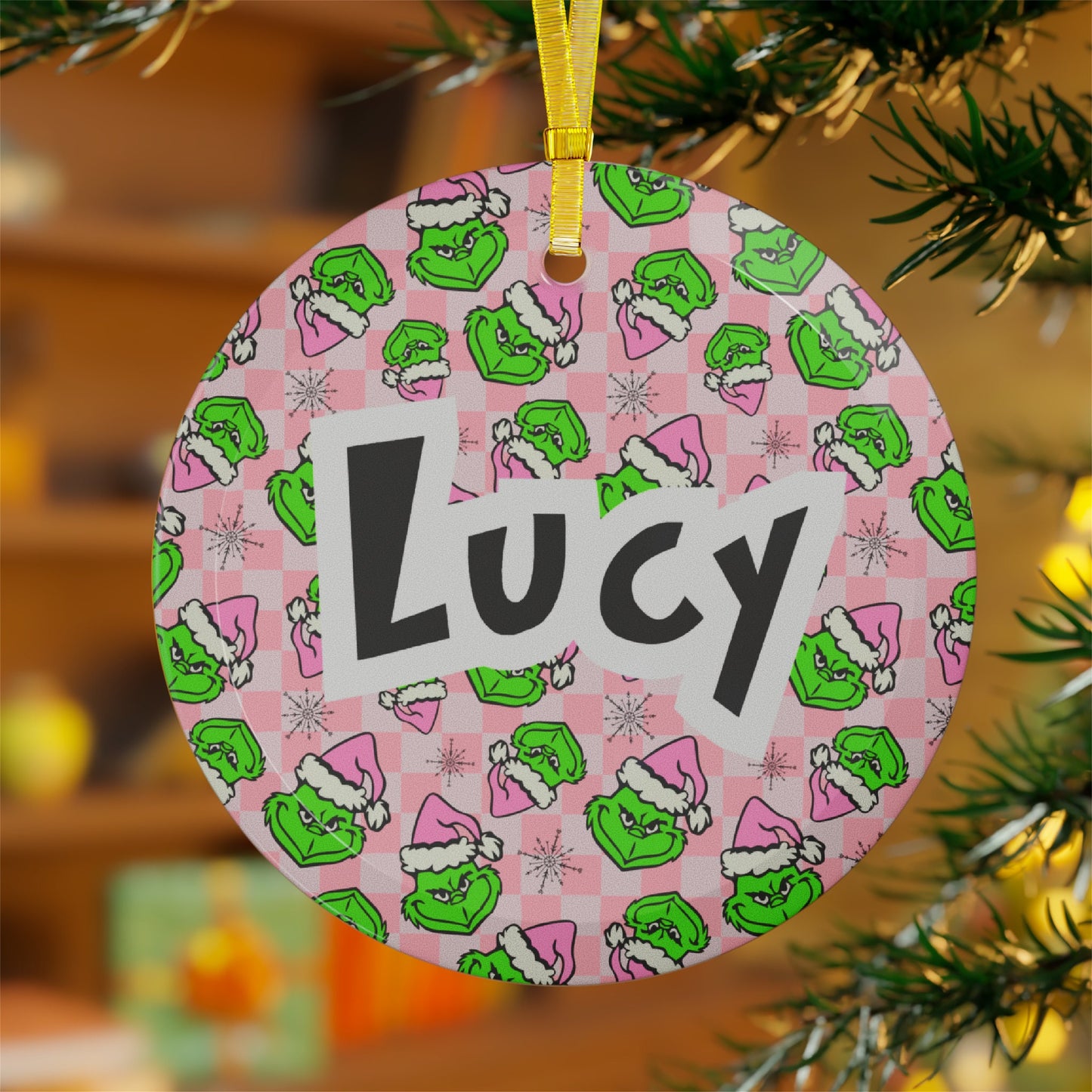 Personalized Grinch Christmas Ornament