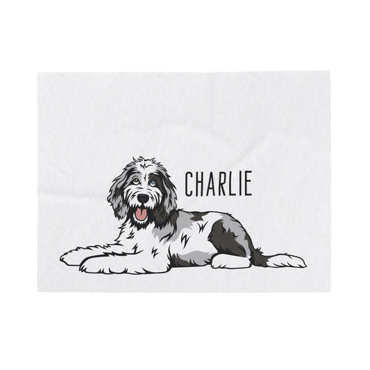 Personalized Aussiedoodle Dog Blanket