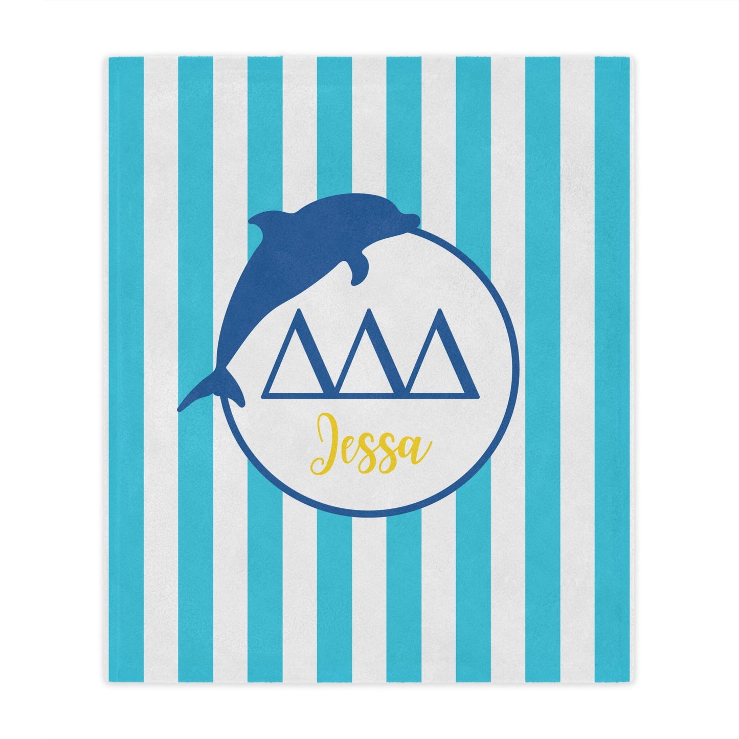 Personalized Tri Delta Blanket