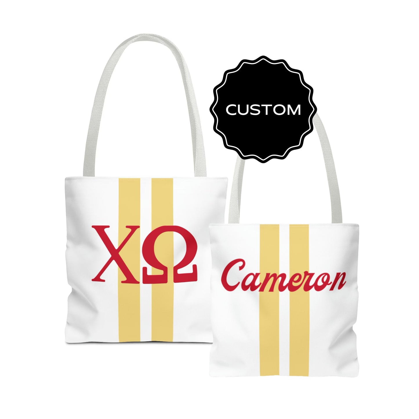 Personalized Chi Omega Tote Bag