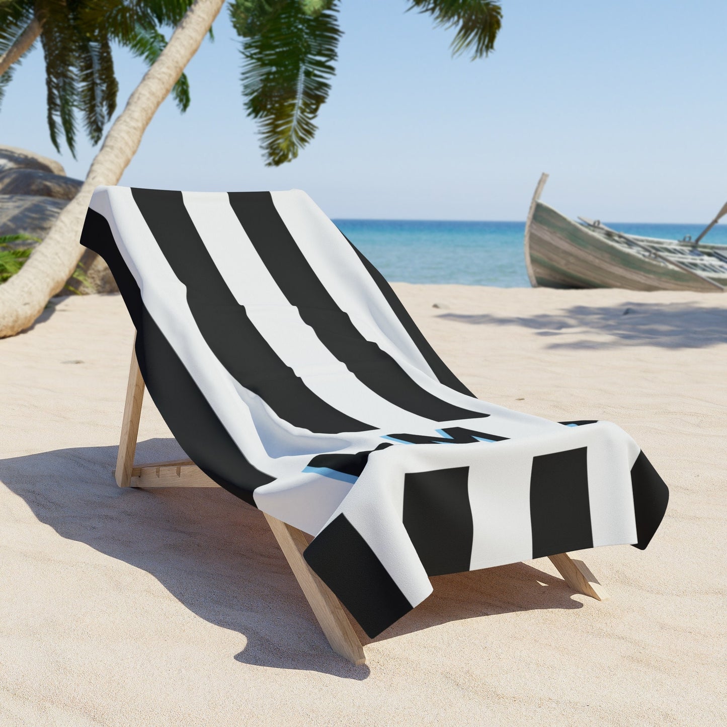 Personalized Cabana Striped Beach Towel