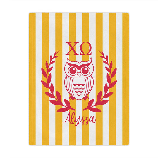 Personalized Chi Omega Blanket