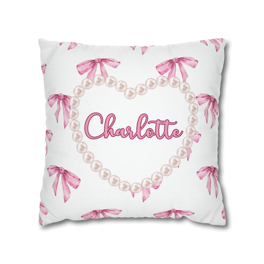 Personalized Coquette Pillow Cover