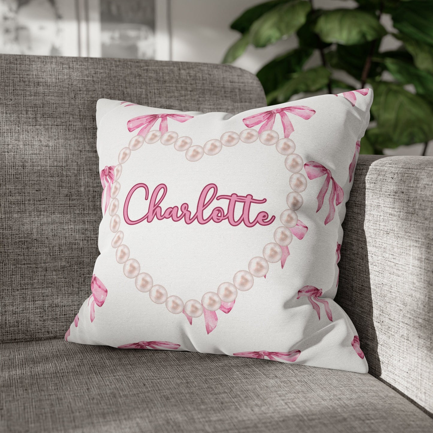 Personalized Coquette Pillow Cover