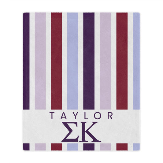 Personalized Sigma Kappa Microfiber Blanket