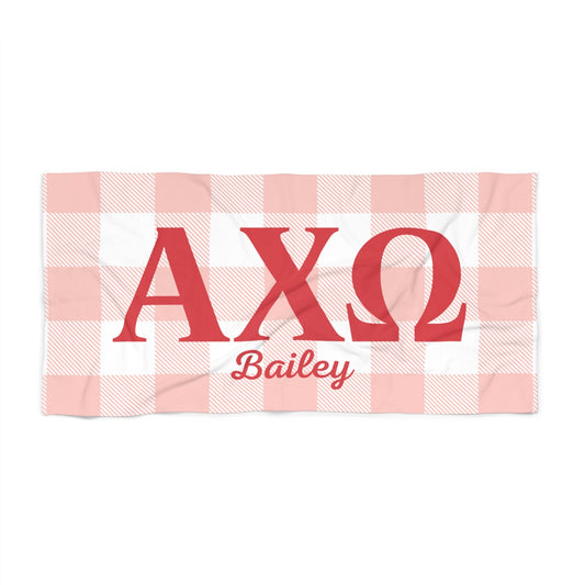 Alpha Chi Omega Beach Towel