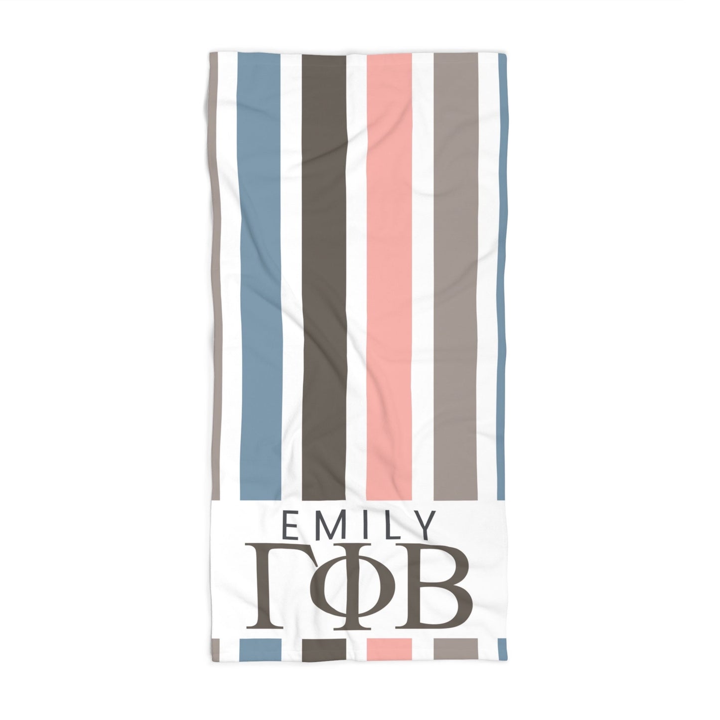 Personalized Gamma Phi Beta Sorority Beach Towel