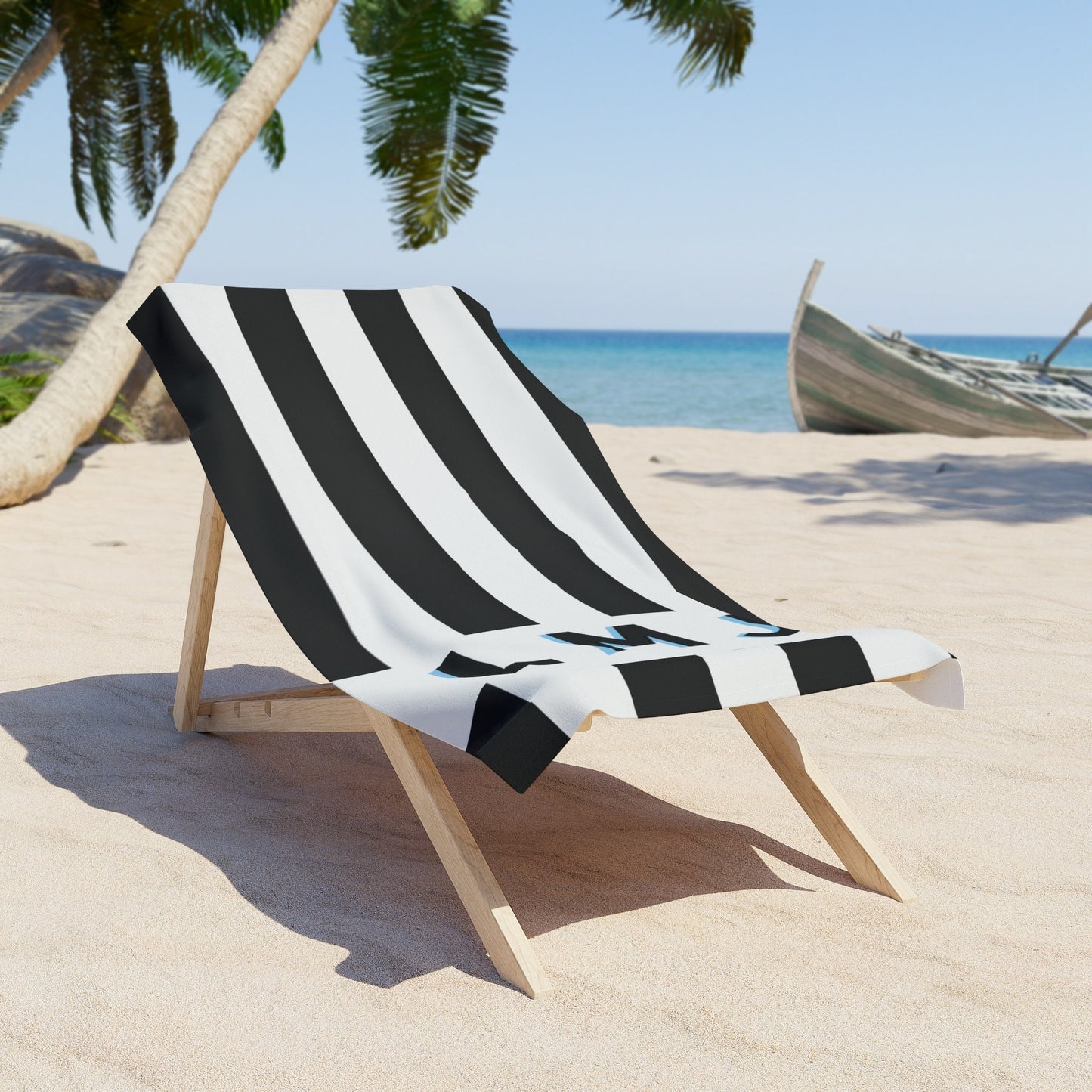 Personalized Cabana Striped Beach Towel