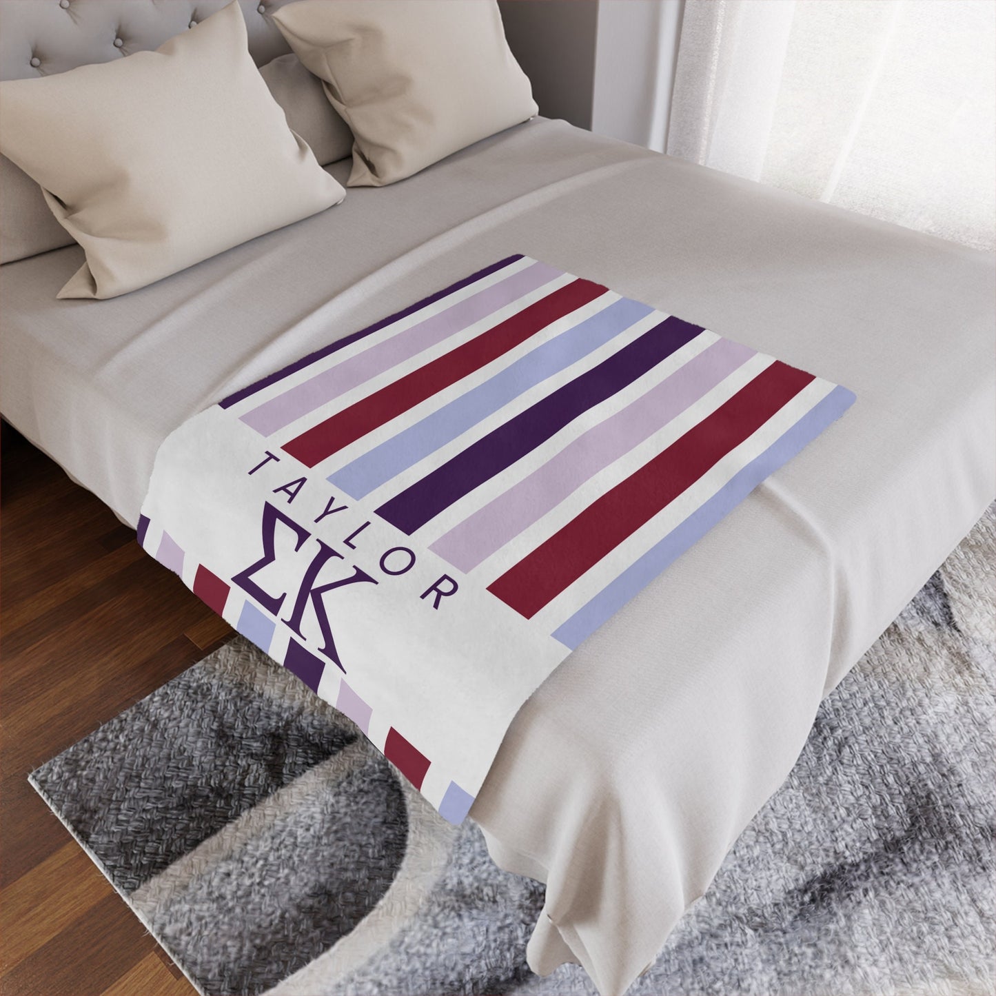 Personalized Sigma Kappa Microfiber Blanket