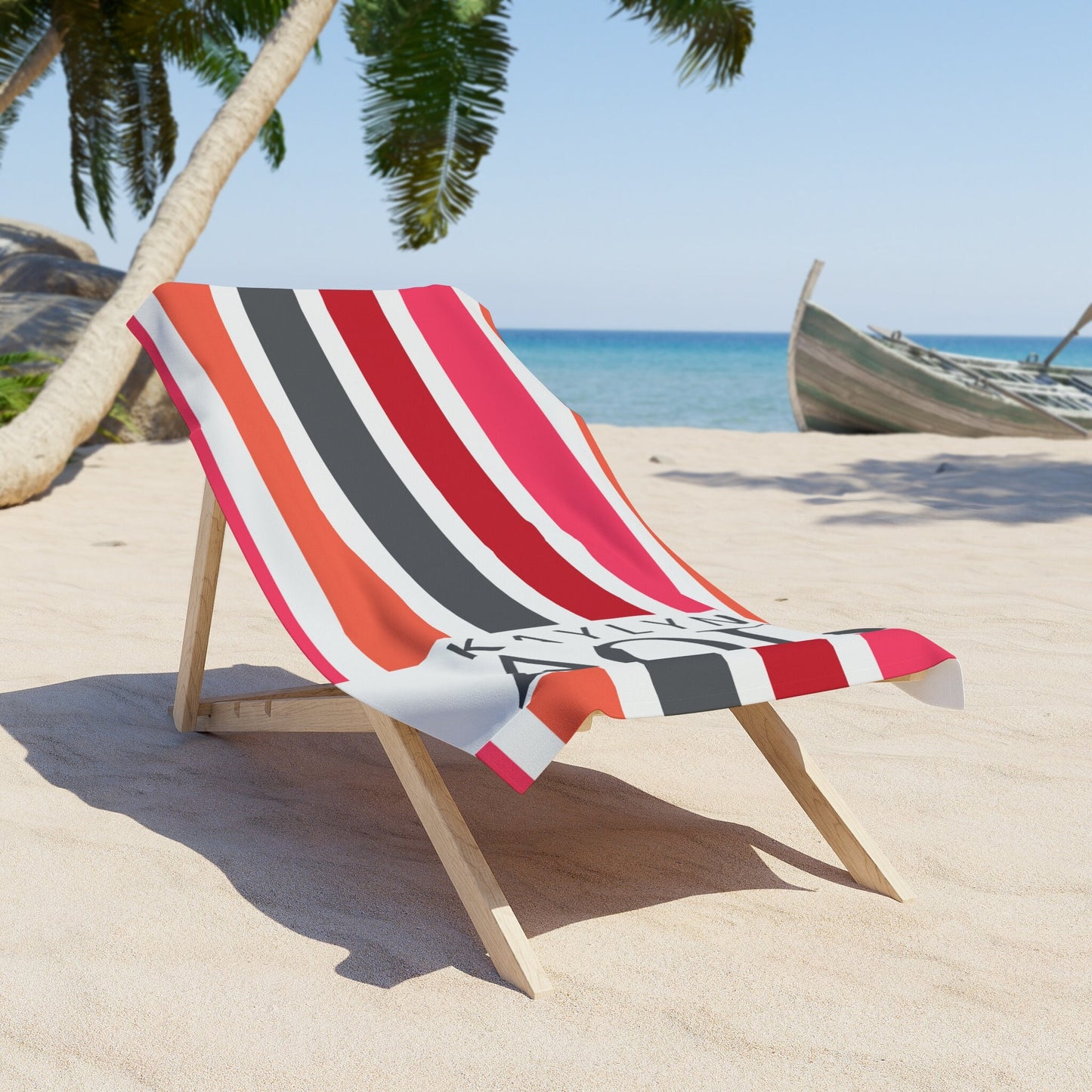 Personalized Alpha Omicron Pi Beach Towel