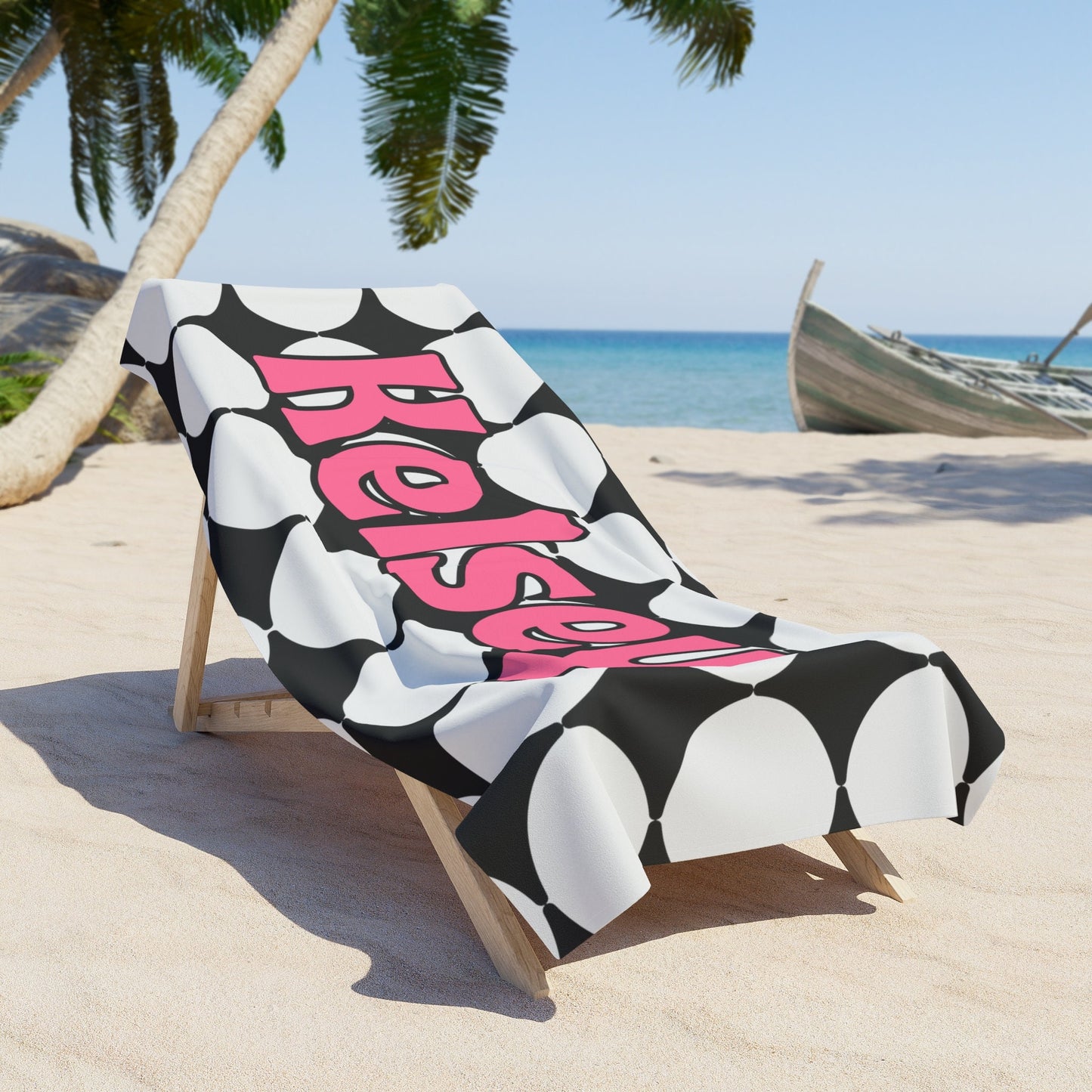 Personalized Retro Beach Towel