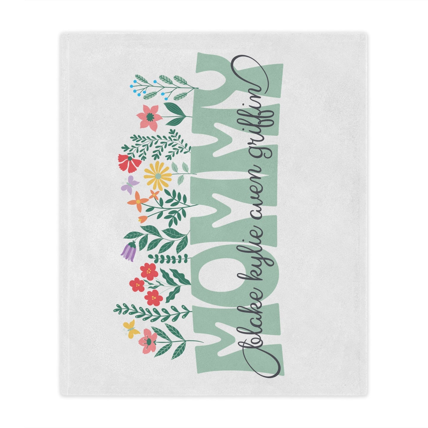 mom blanket, mothers day blanket, grandmother blanket, kids names blanket for mom