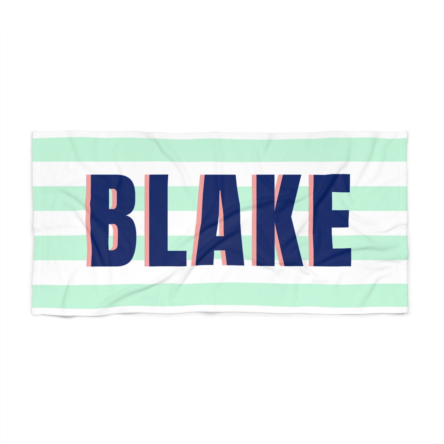 Personalized Striped Beach Towel