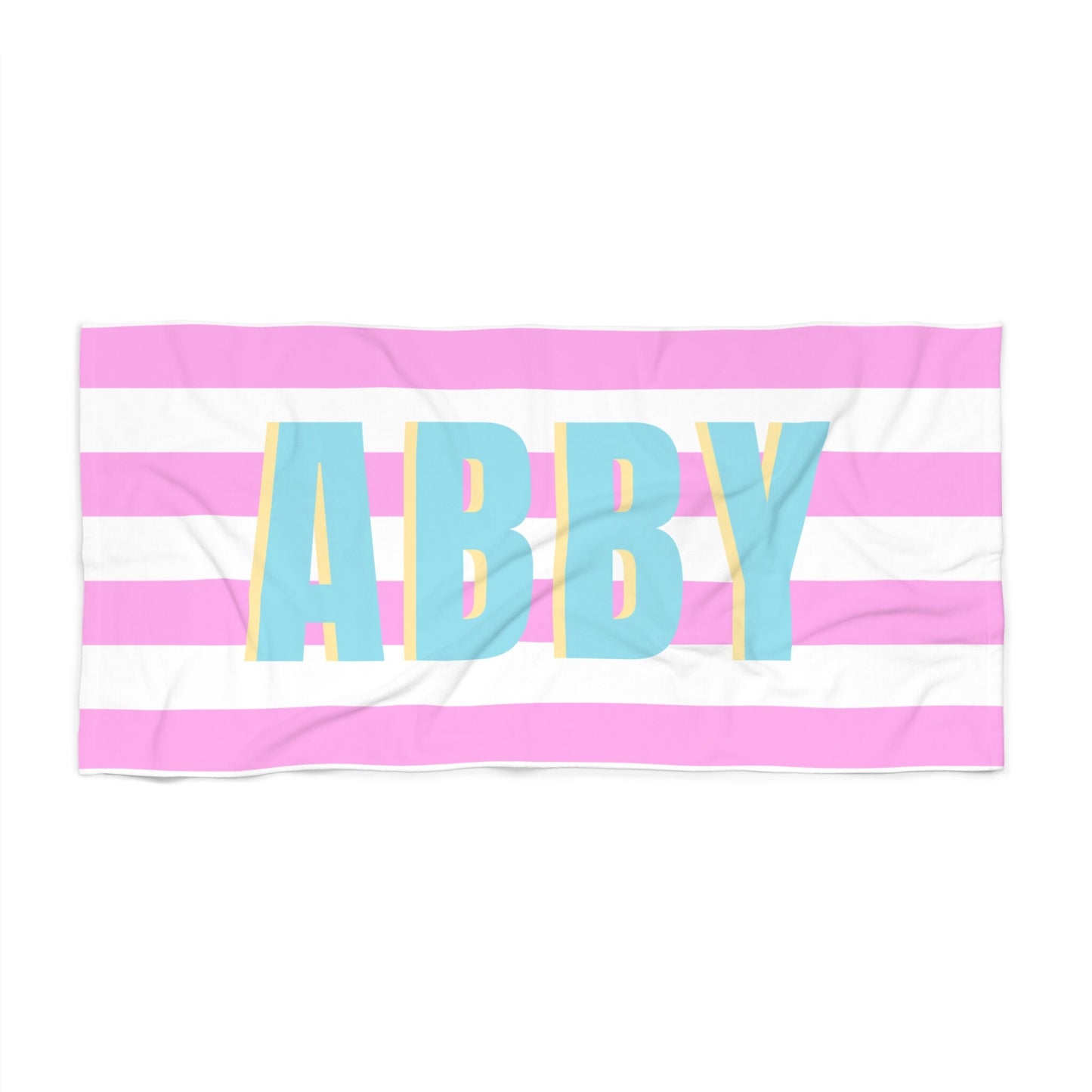 Personalized Striped Beach Towel