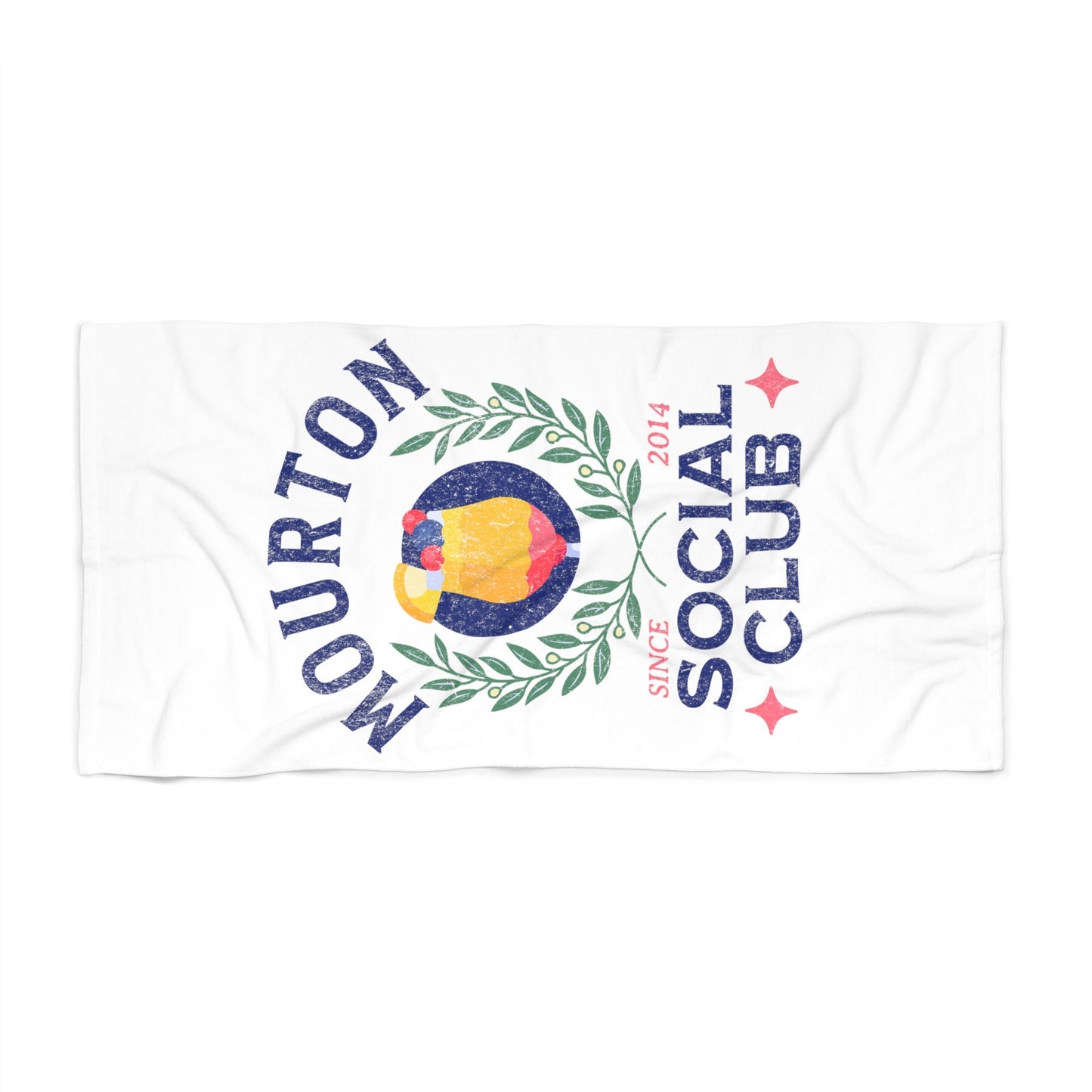 Personalized Social Club Beach Towel