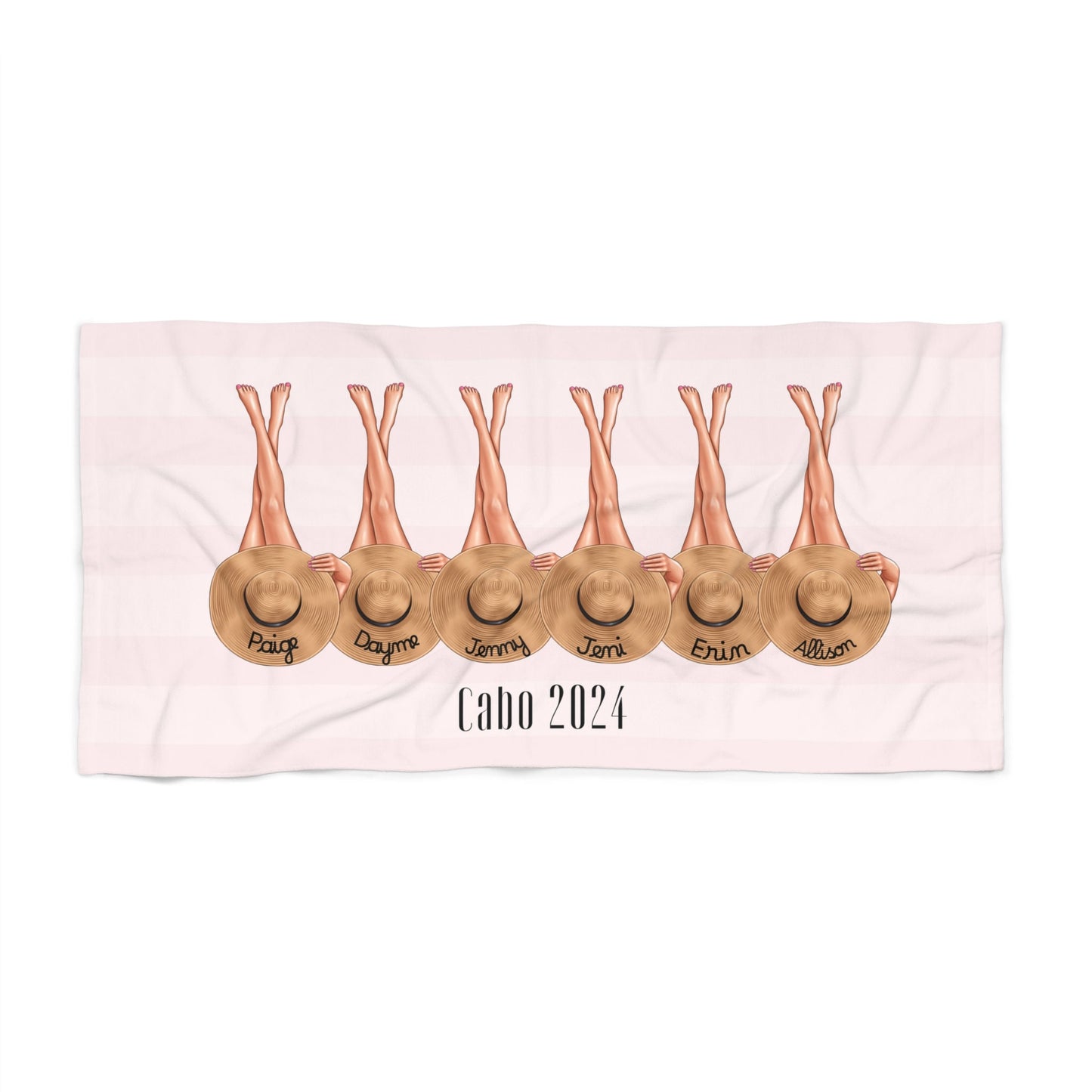 Personalized "Sunbathers" Bachelorette Beach Towel