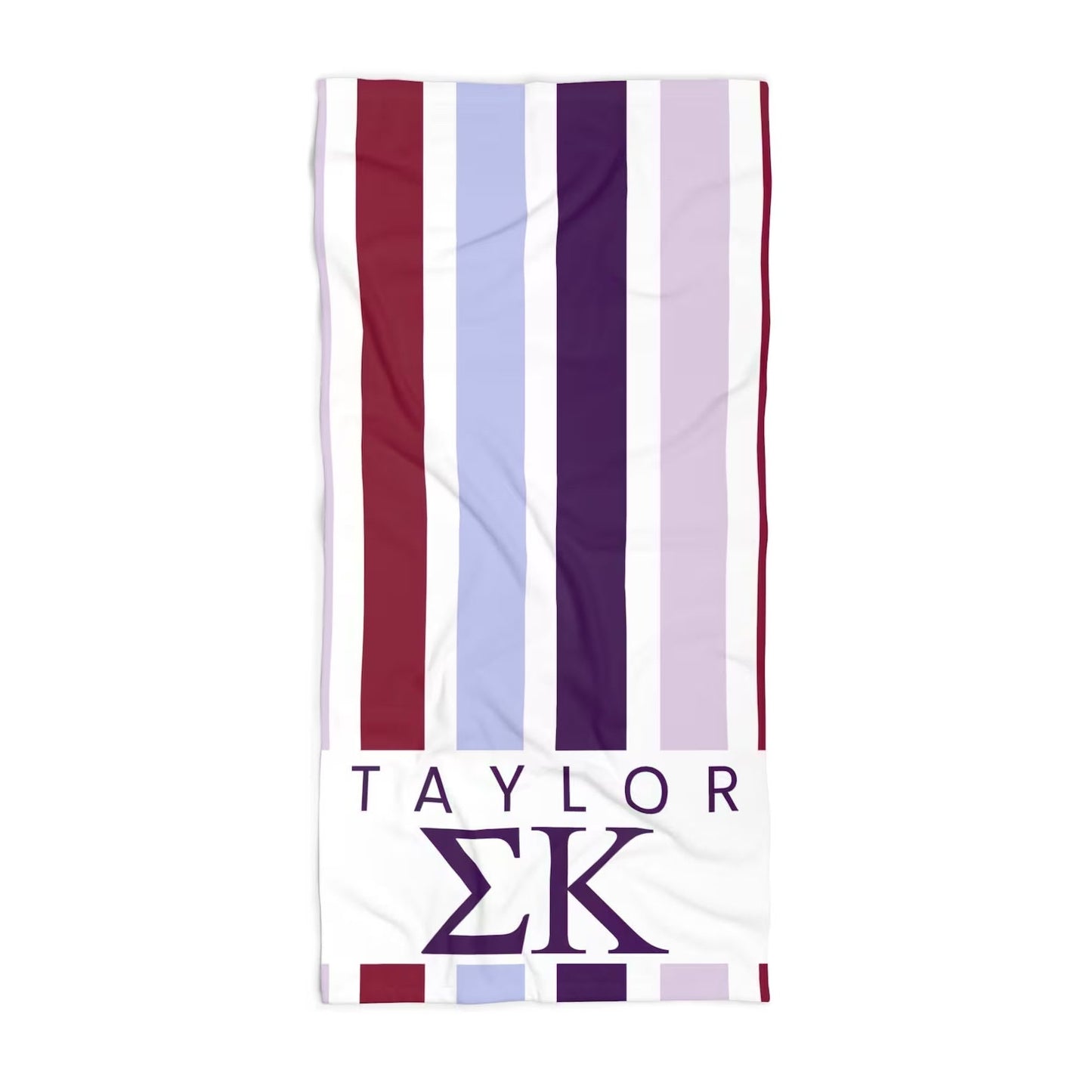 Personalized Sigma Kappa Sorority Beach Towel