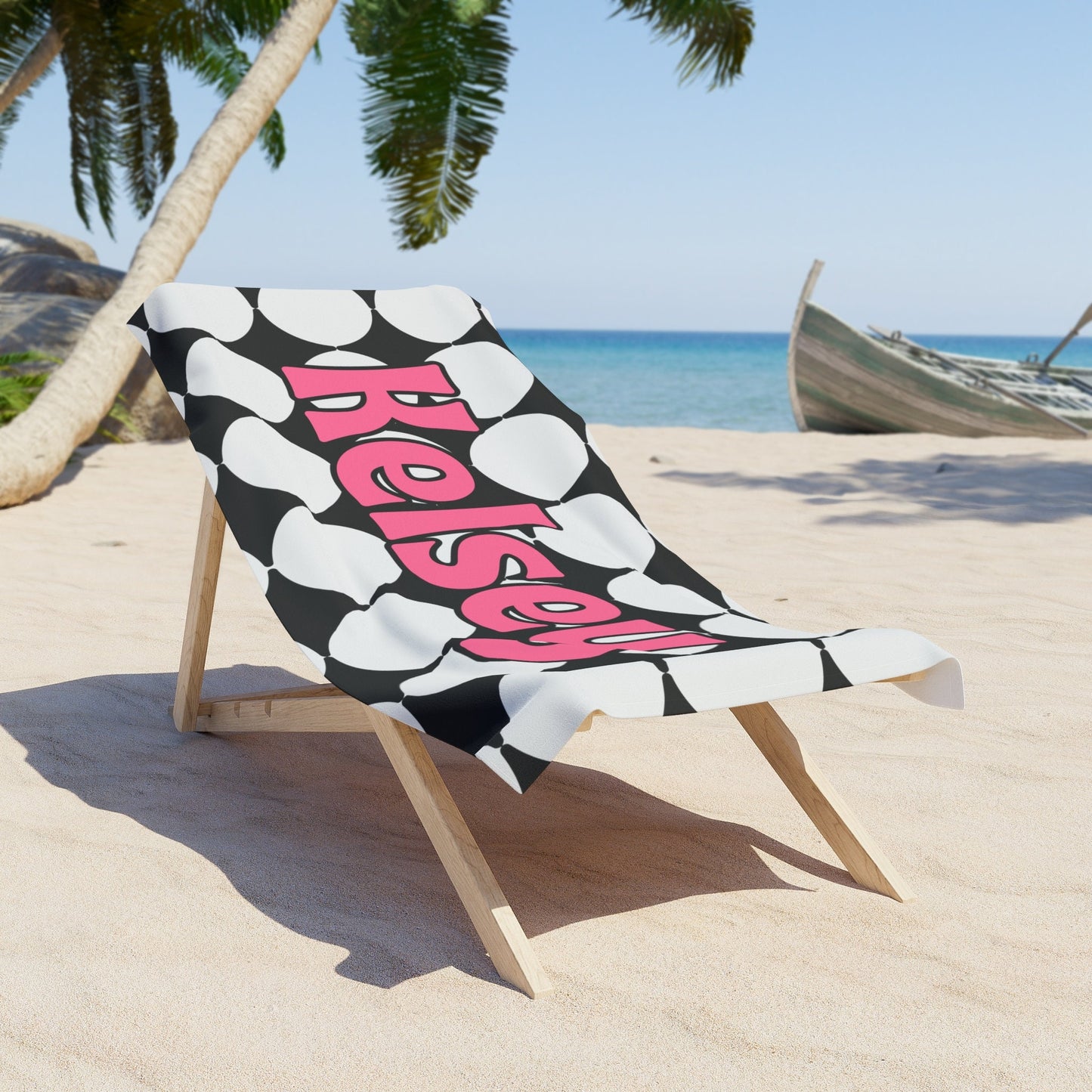 Personalized Retro Beach Towel