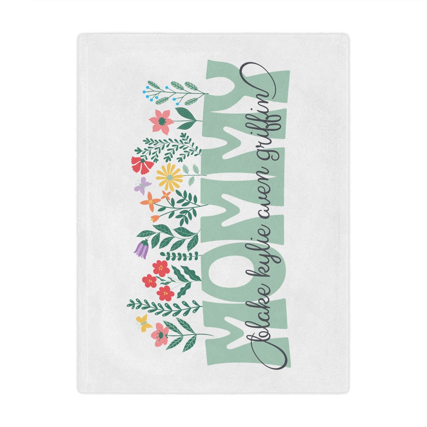 mom blanket, mothers day blanket, grandmother blanket, kids names blanket for mom