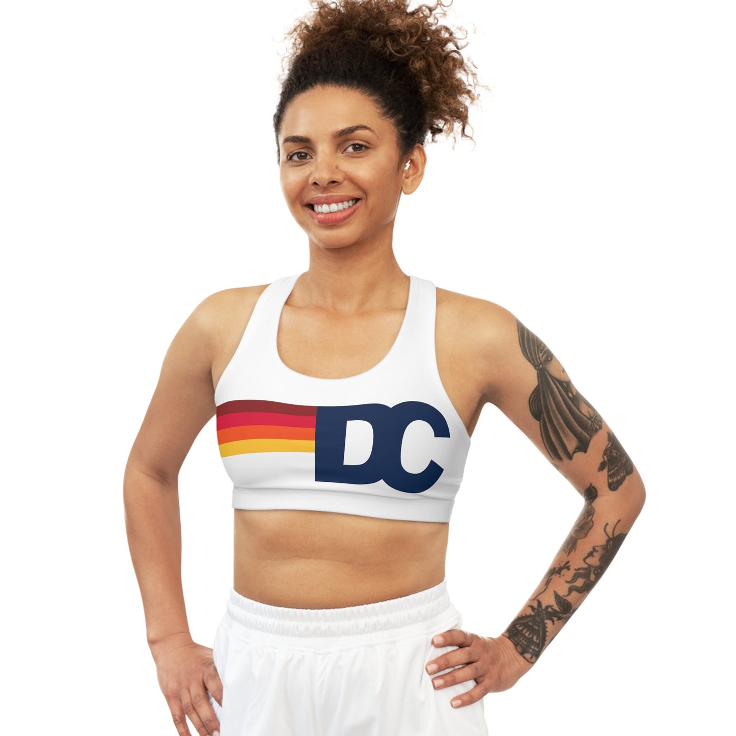 Personalized Retro Initial Sports Bra