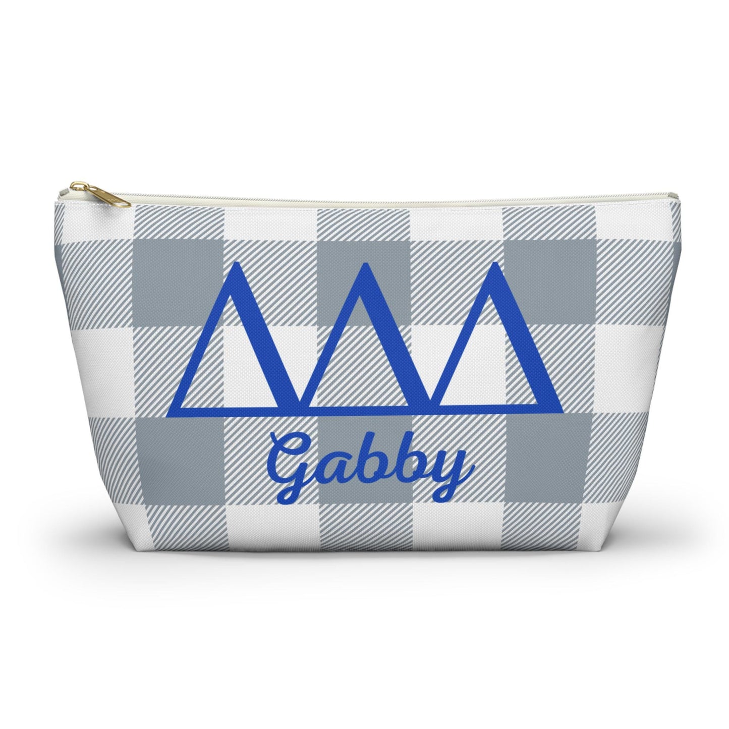 Personalized Tri Delta Sorority Makeup Bag