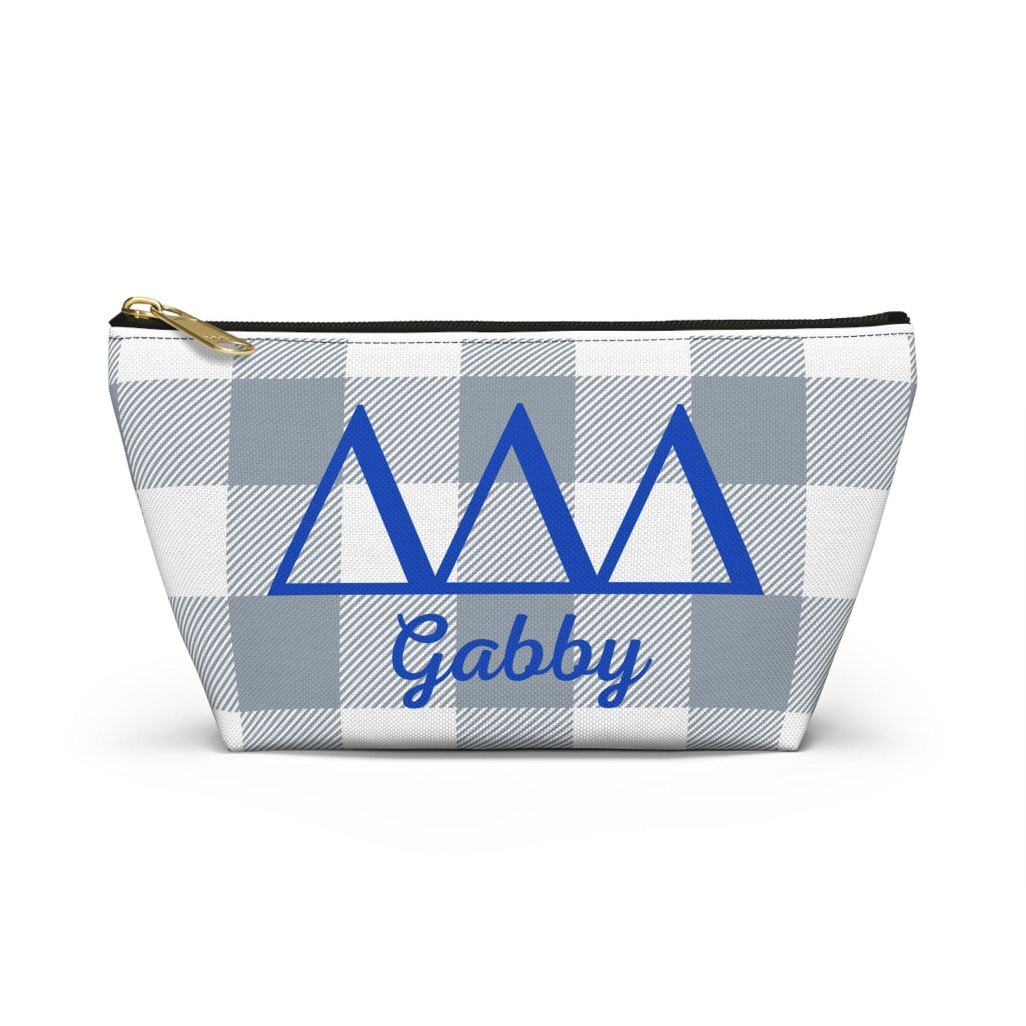 Personalized Tri Delta Sorority Makeup Bag