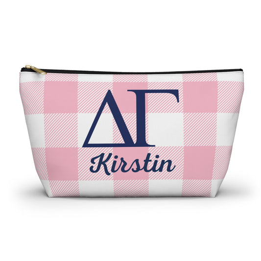 Personalized Delta Gamma Sorority Makeup Bag