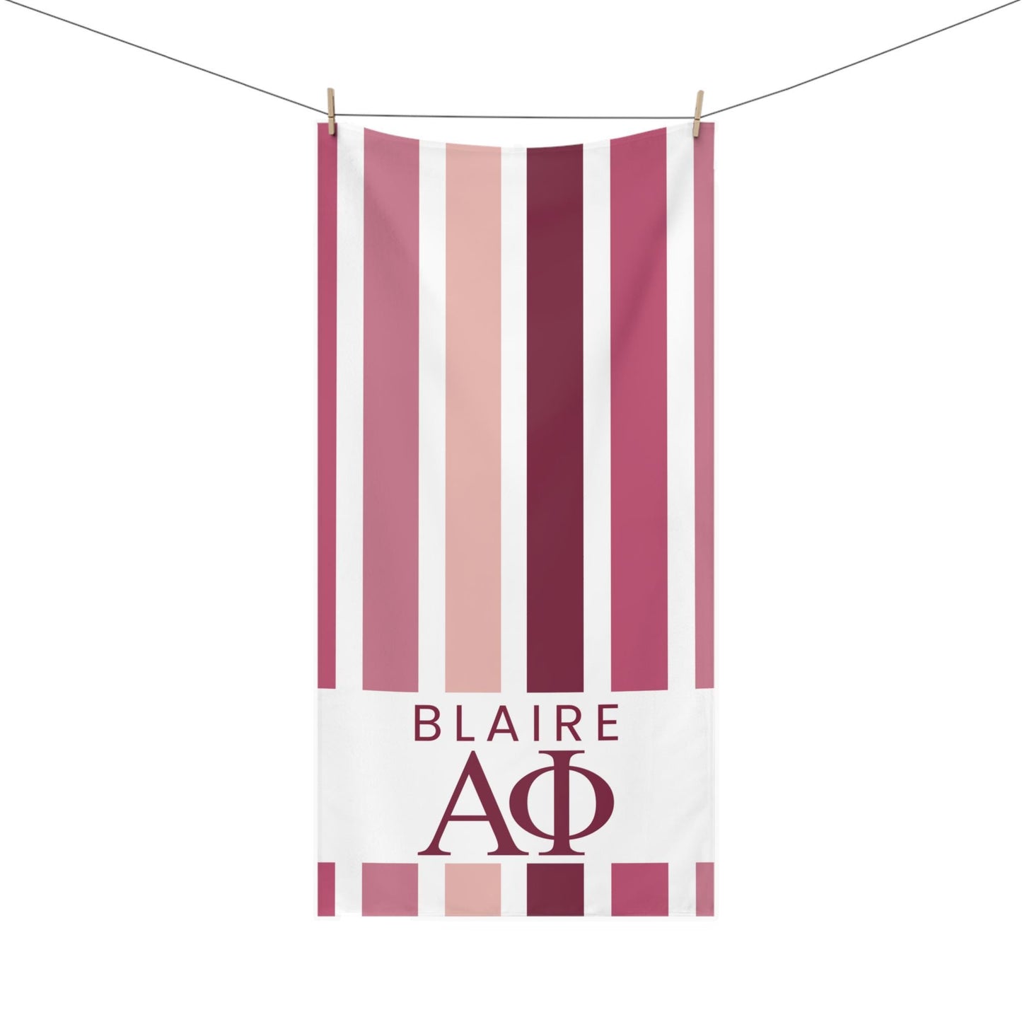 Personalized Alpha Phi Beach Towel