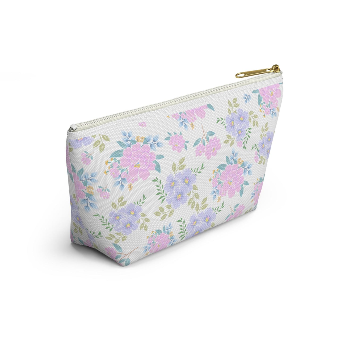 Personalized Floral Monogram Makeup Bag