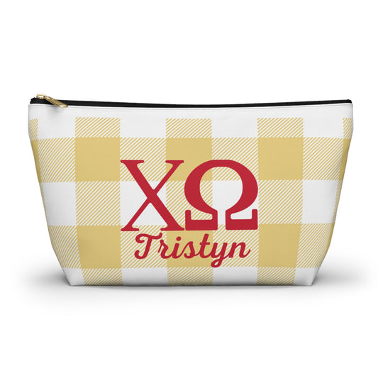 Personalized Chi Omega Makeup Bag