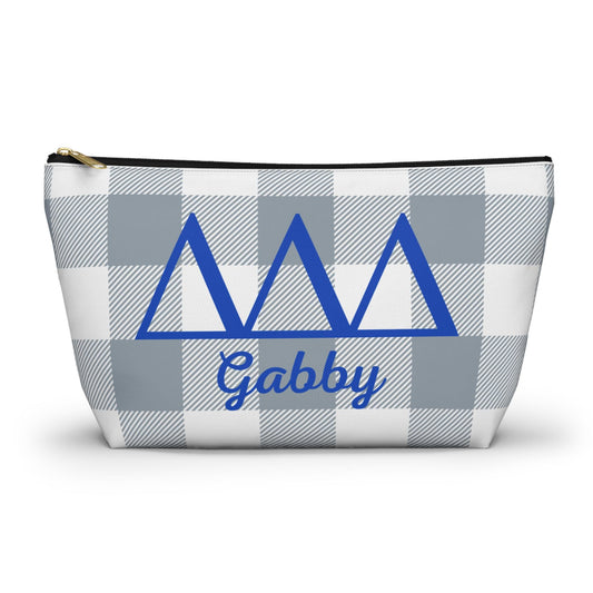 Personalized Tri Delta Sorority Makeup Bag