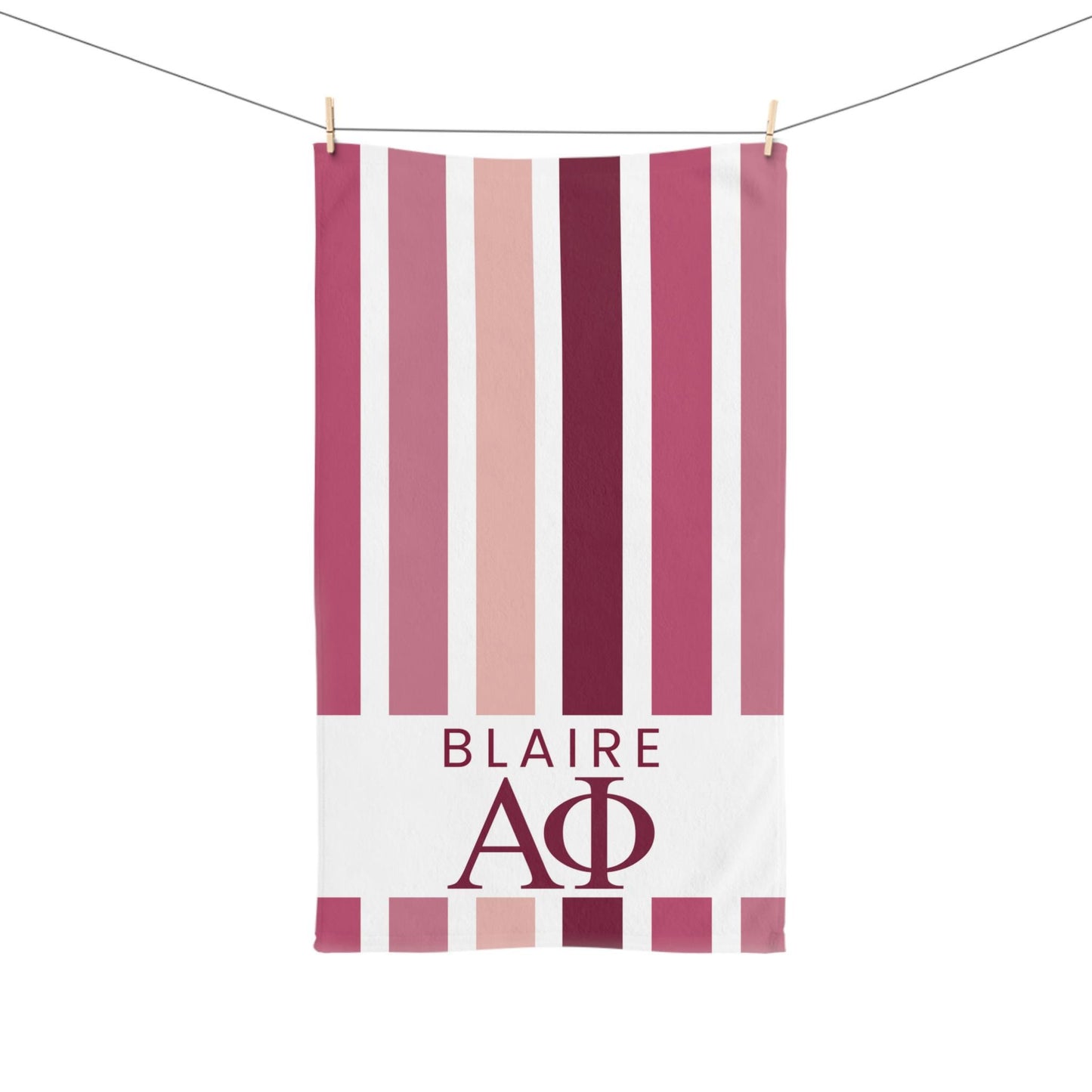 Personalized Alpha Phi Hand Towel