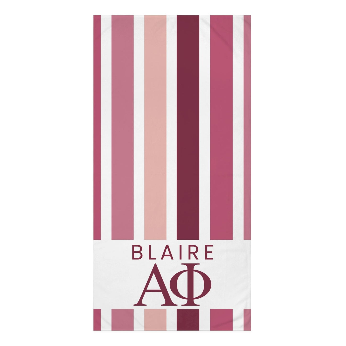 Personalized Alpha Phi Beach Towel