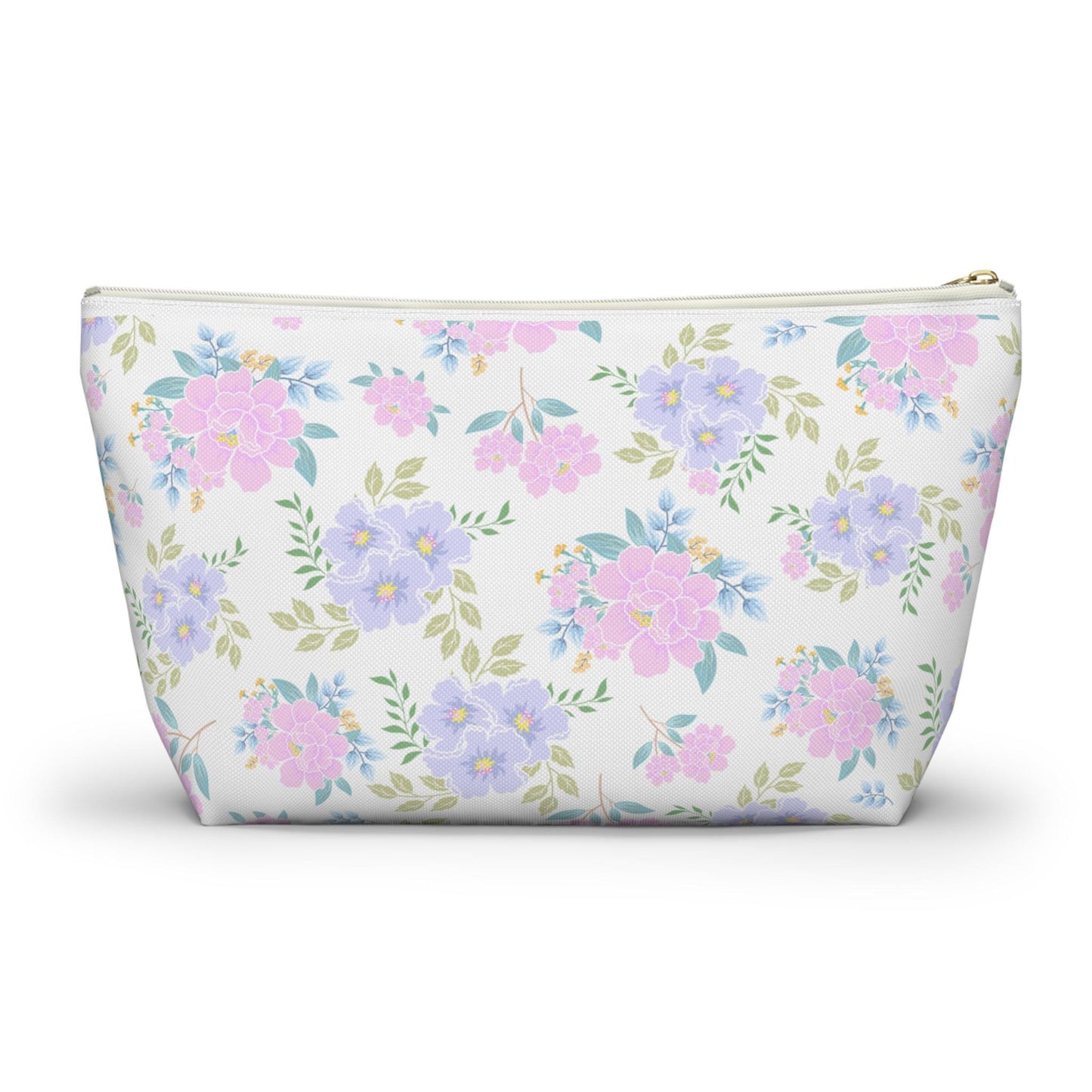 Personalized Floral Monogram Makeup Bag