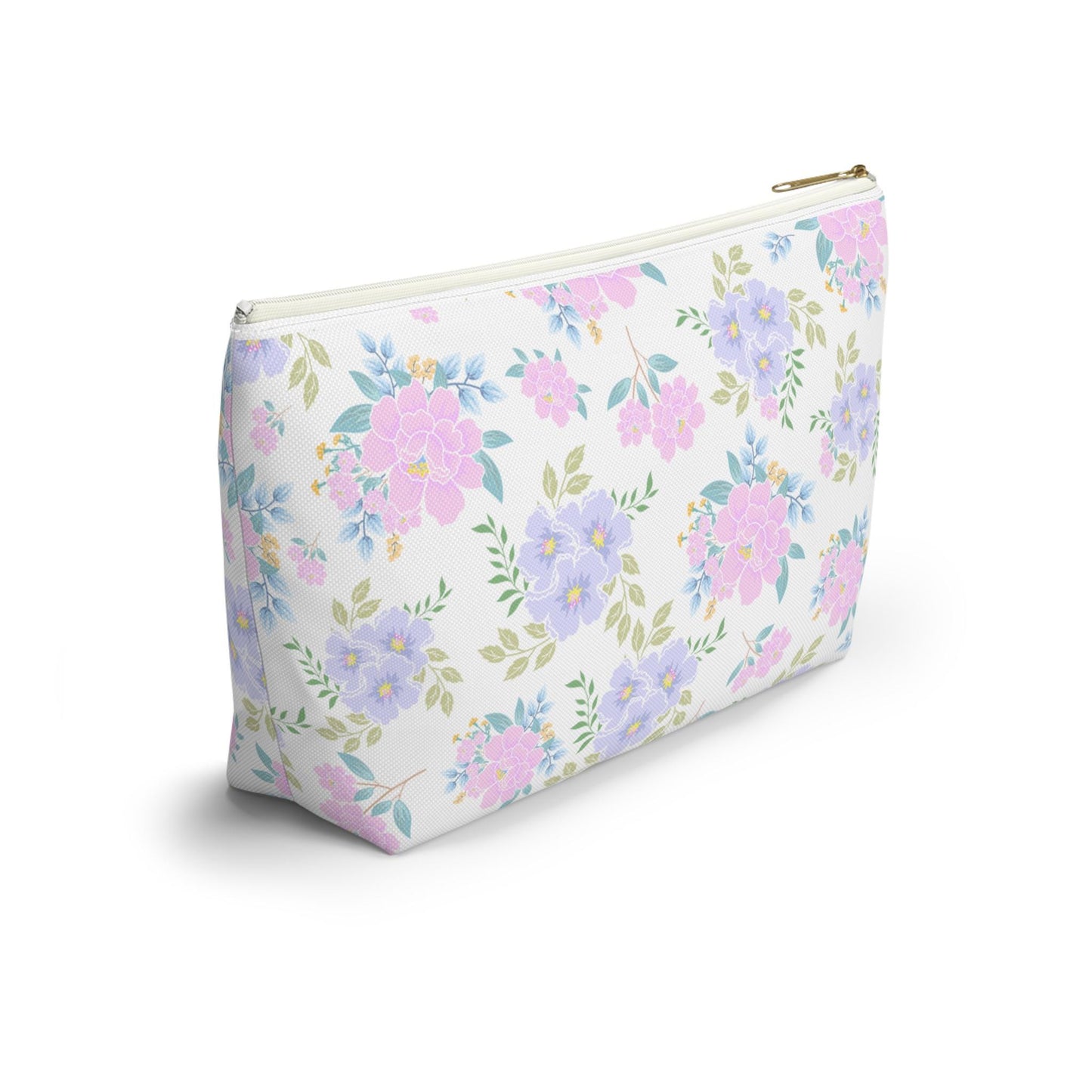 Personalized Floral Monogram Makeup Bag