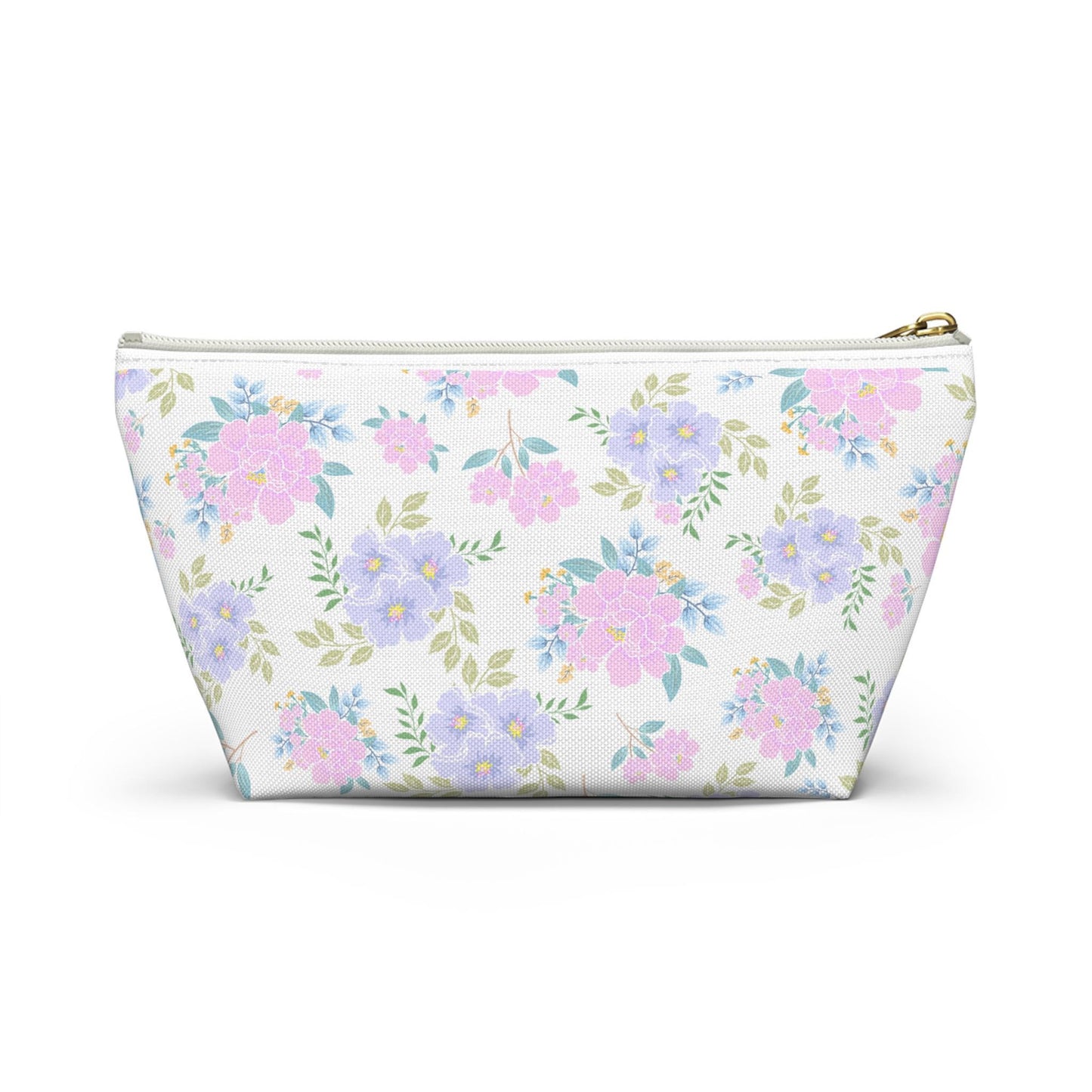 Personalized Floral Monogram Makeup Bag