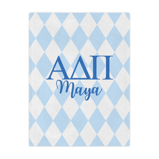 Personalized Alpha Delta Pi Sorority Blanket