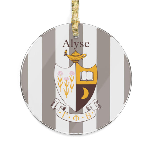 Personalized Gamma Phi Beta Ornament